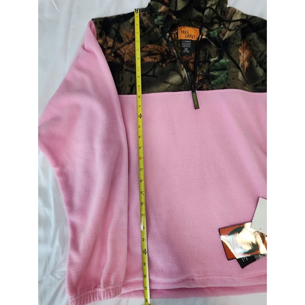 New With Tags Trail Crest 1/4‎ Zip Pink Cammo Hoodie Womens L - Picture 5 of 10